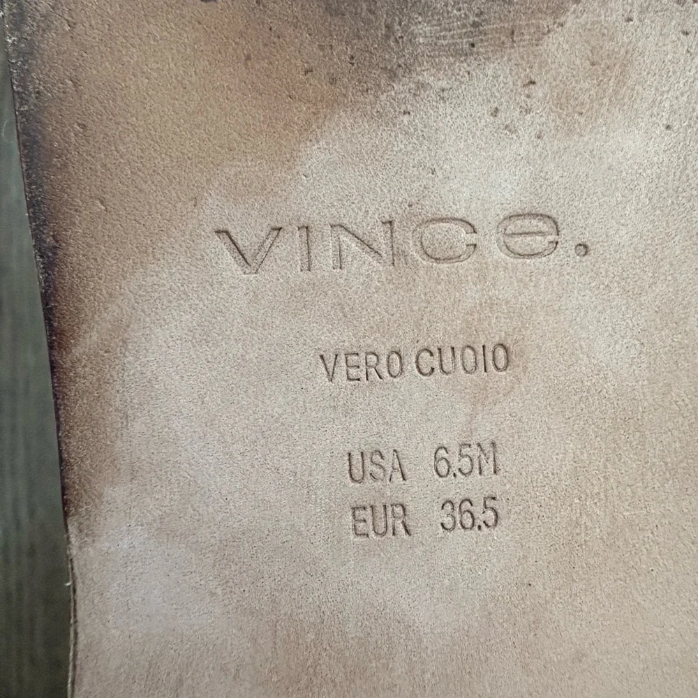 Vince. Cream Sandals Minimalist Design - Size 6.5 - Picture 4 of 5